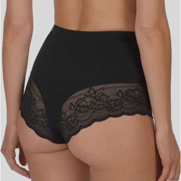 NWT Natori Thong Intimates High Rise Plush Black Lace Size S - Picture 2 of 8